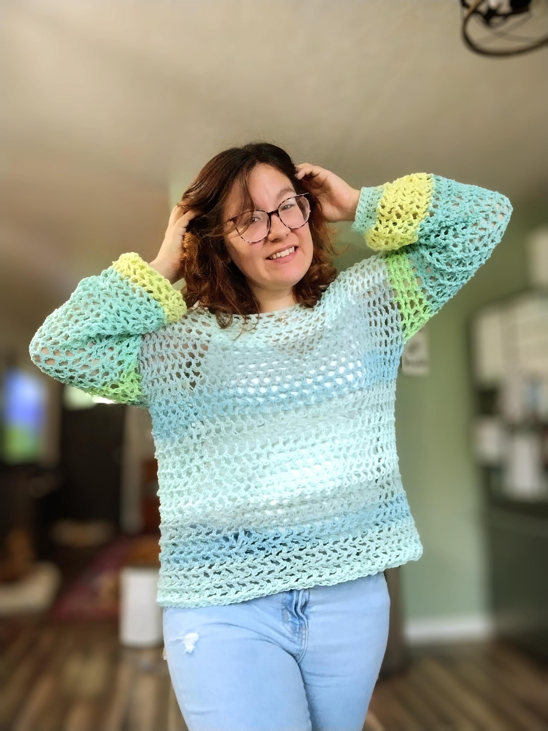 No Sew Mesh Sweater Crochet Pattern - Etsy No Sew Mesh Sweater Crochet Pattern - Etsy