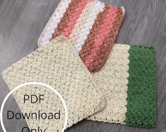 Dish Cloth Crochet Pattern \ Wash cloth \ Face scrubby \ crochet pattern \ pdf download