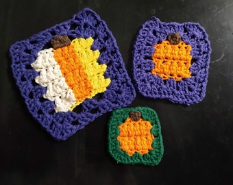 Pumpkin Granny Square Crochet Pattern (PDF Download)