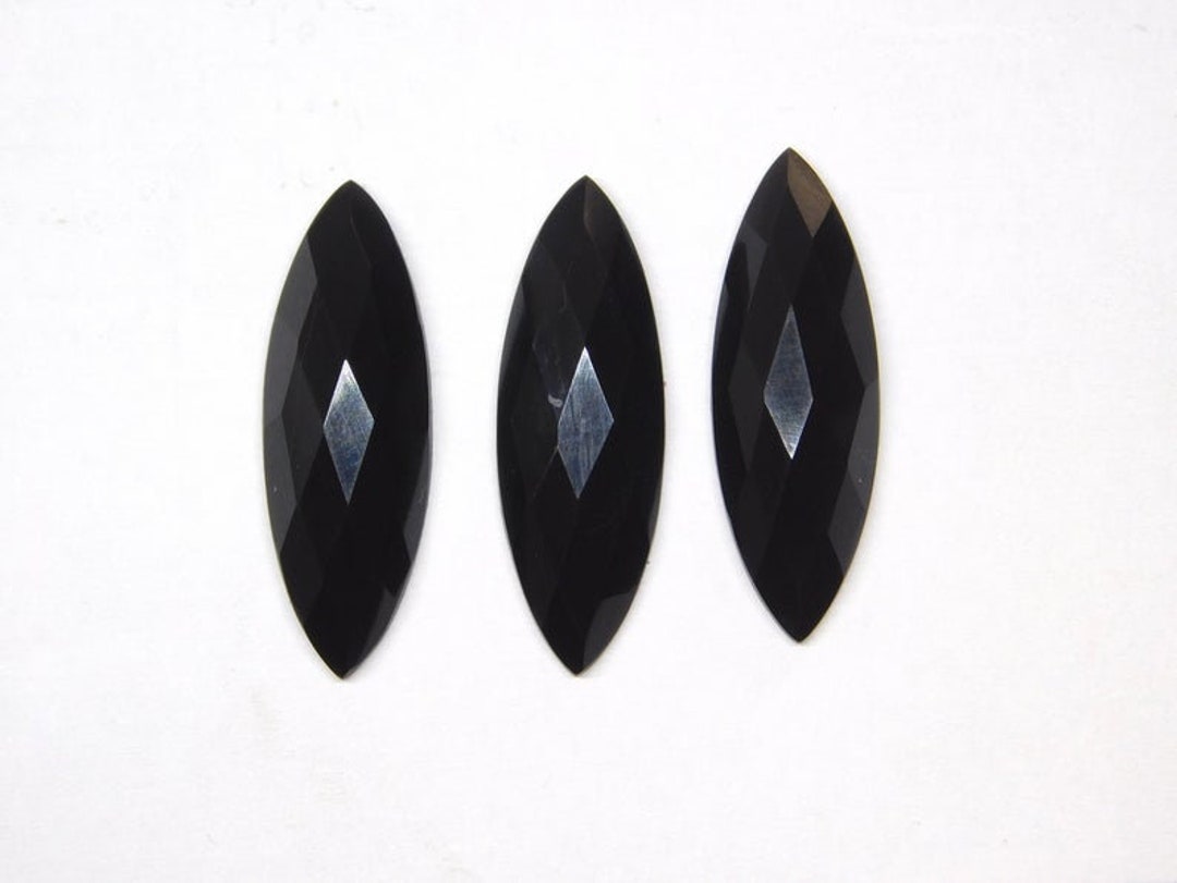 Ciondolo Marquise in onice nera: lungo, in argento sterling 925, gioiello fatto a mano - Italia
