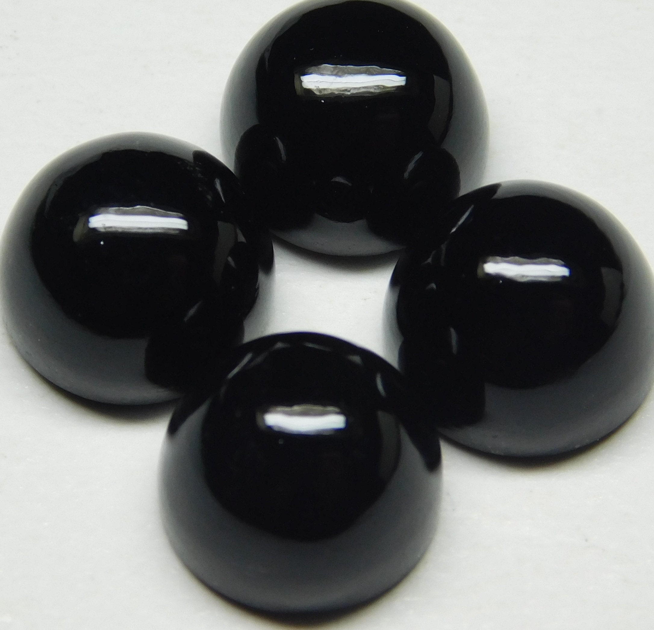 Hematite Cabochon Gemstone Round Shape 10x10mm Loose Etsy