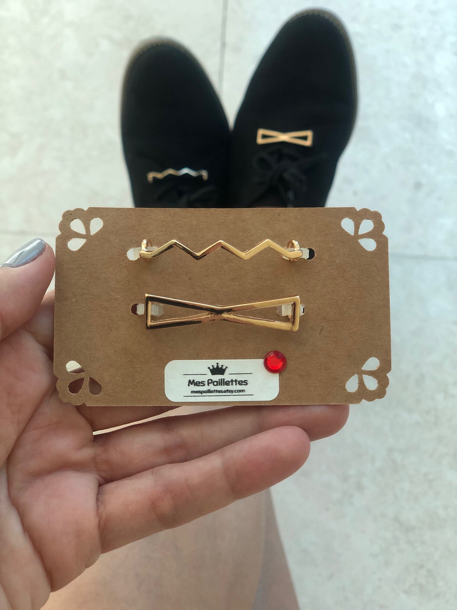 Shoelace Charm Shoe Accessories Shoe Clips Gold Bow and Etsy