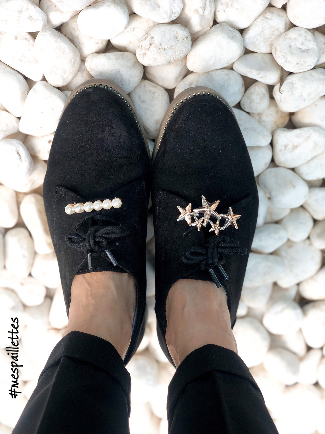 Shoelace Charm Shoe Accessories Shoe Clips Gold Stars and Pearls Etsy