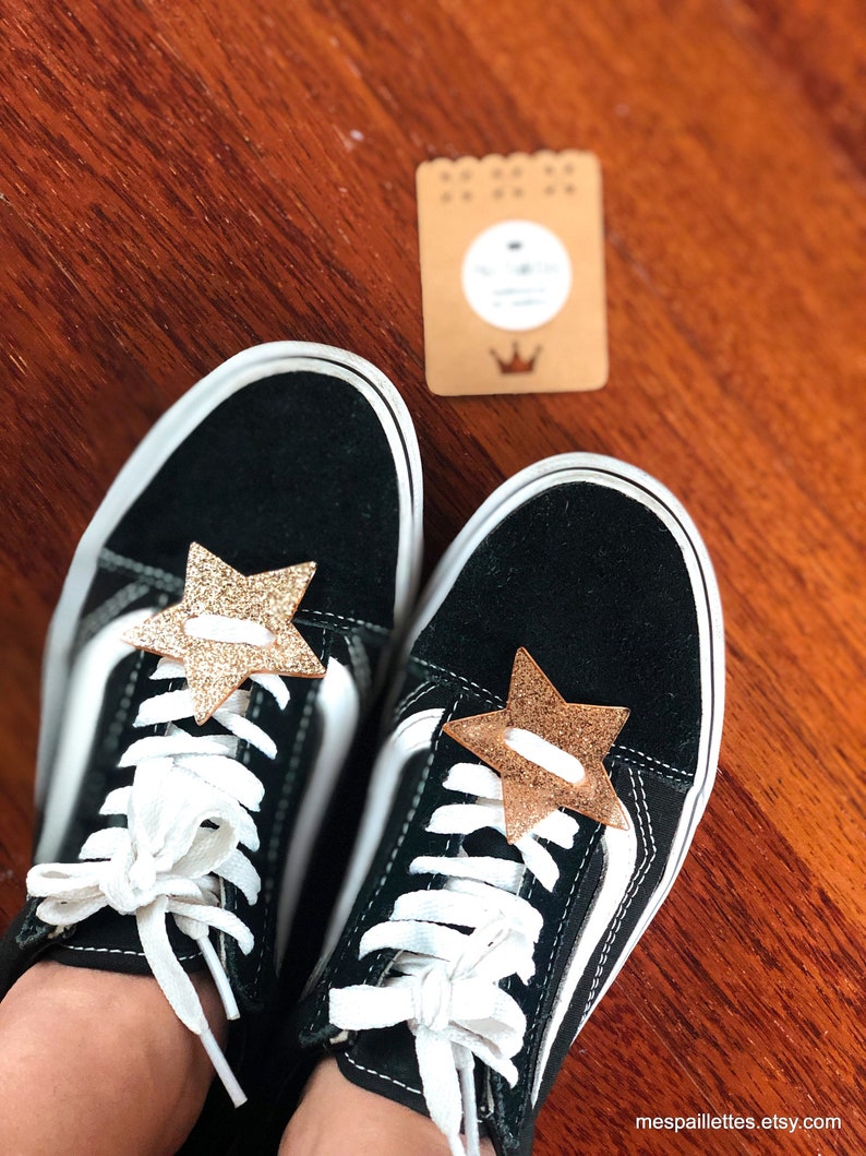 Shoelace Charm Shoe Accessories Shoe Clips Gold Star Etsy