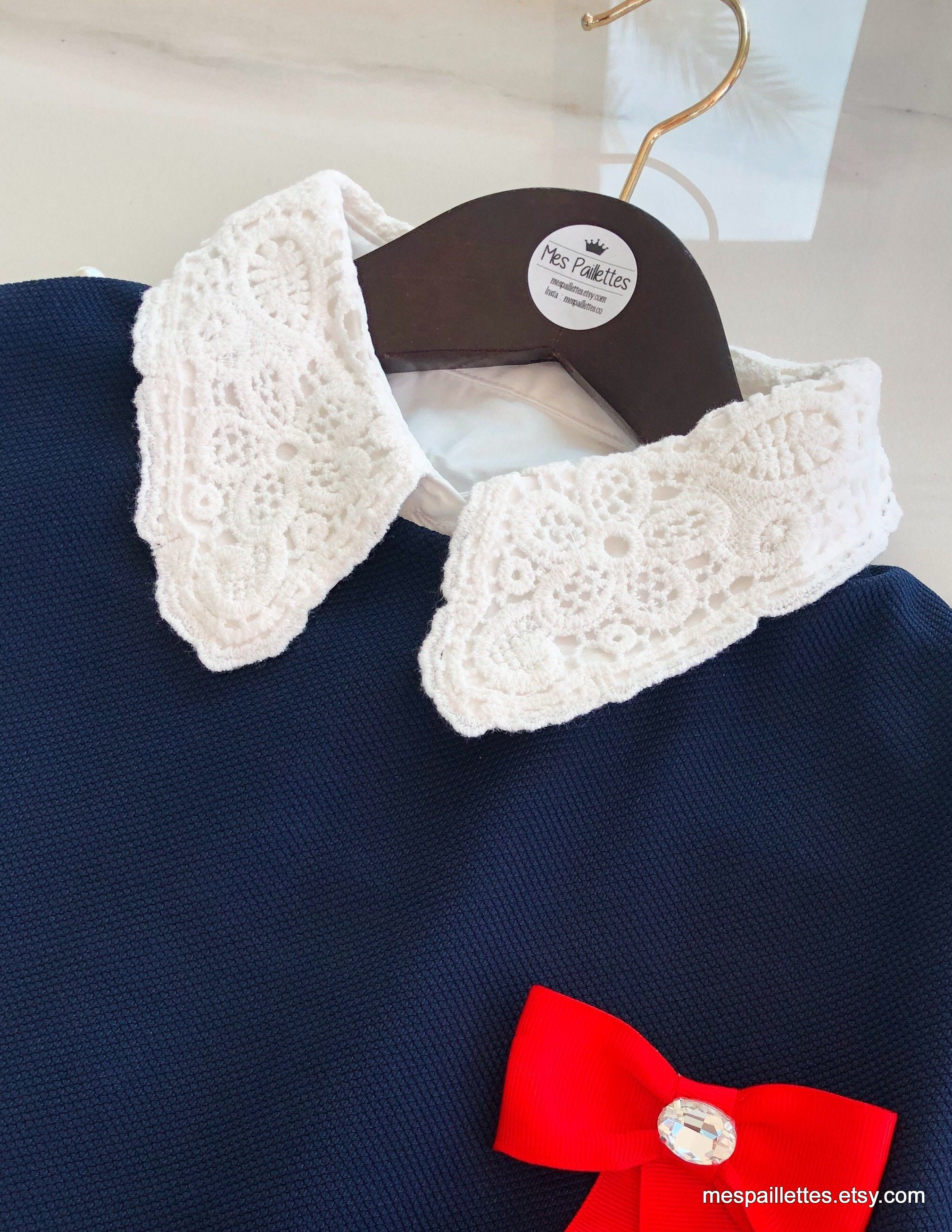 Weißer gefälschter Kragen HalbhemdKragen | Etsy