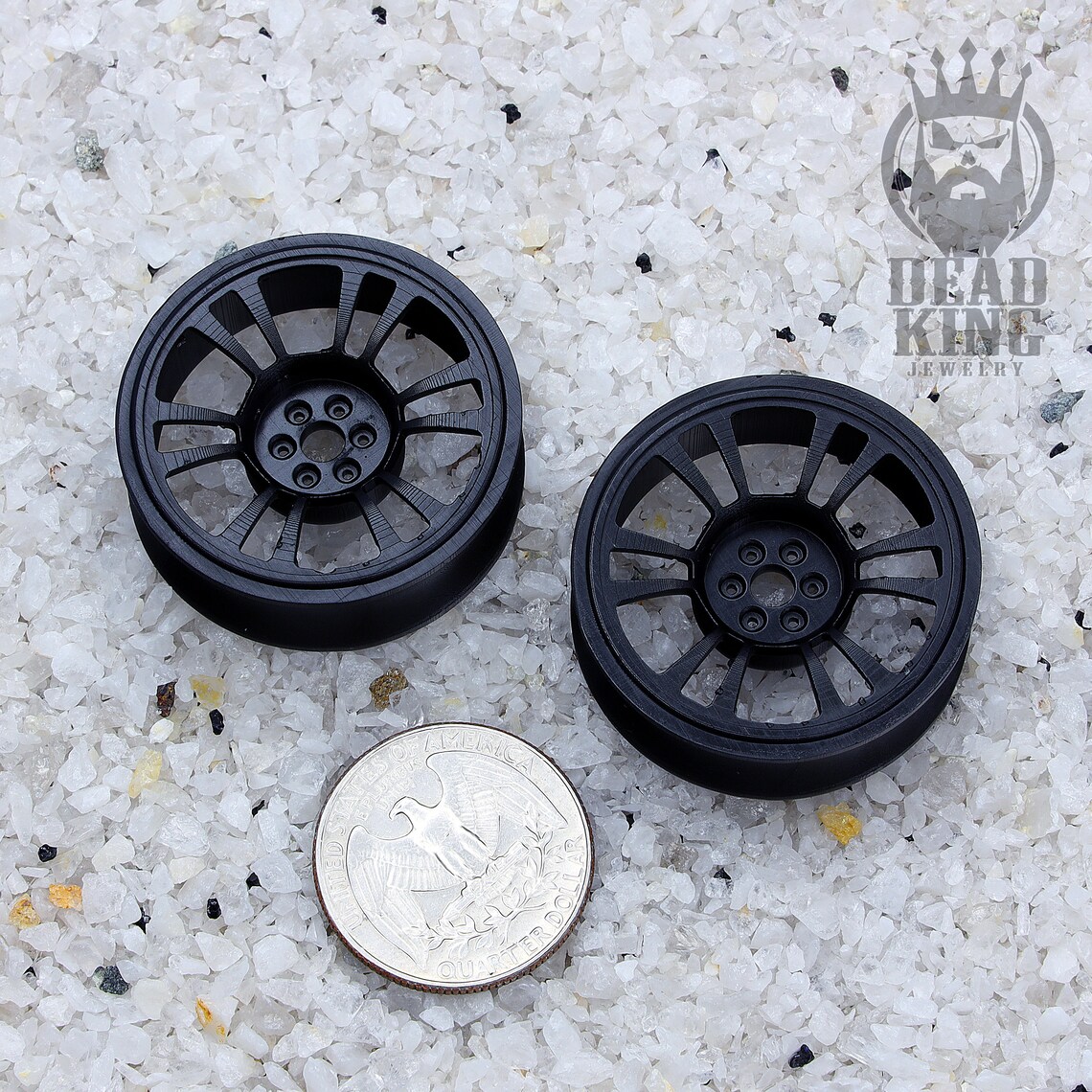 A Pair of CAR RIMS Round BLACK Earplugs. Unique Ear Tunnels. Etsy UK