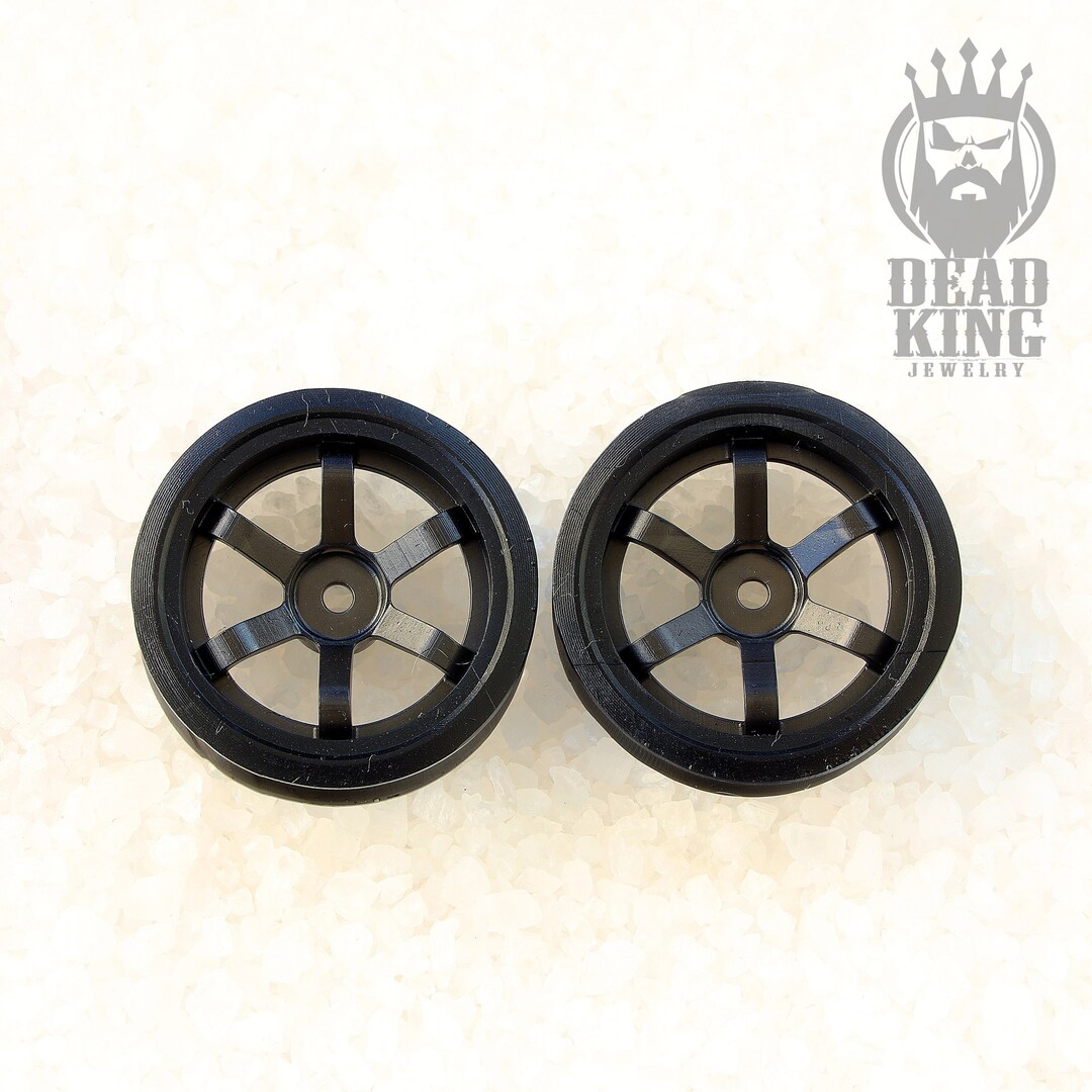 A Pair of Rims Rays Round BLACK Earplugs. Unique Ear Tunnels. Etsy