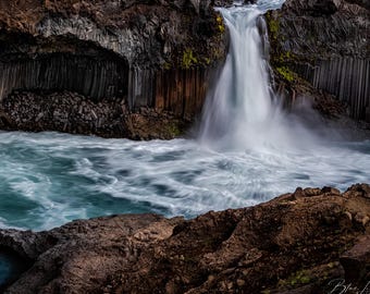 Aldeyjarfoss Waterfall Print: Iceland Basalt Landscape Photography