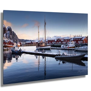 Svolvær Norway Wall Art | Arctic Fishing Village Landscape Print | Full Circle Travel Photo | Lofoten Scenic Harbor Photography Decor