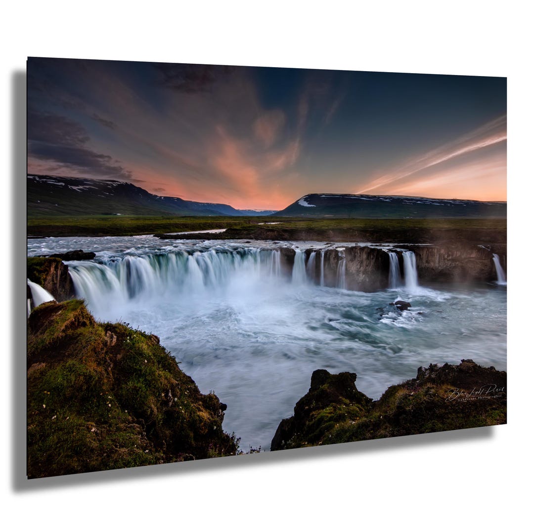 Goðafoss Waterfall Iceland Print: Nordic Landscape Fine Art Decor - Etsy