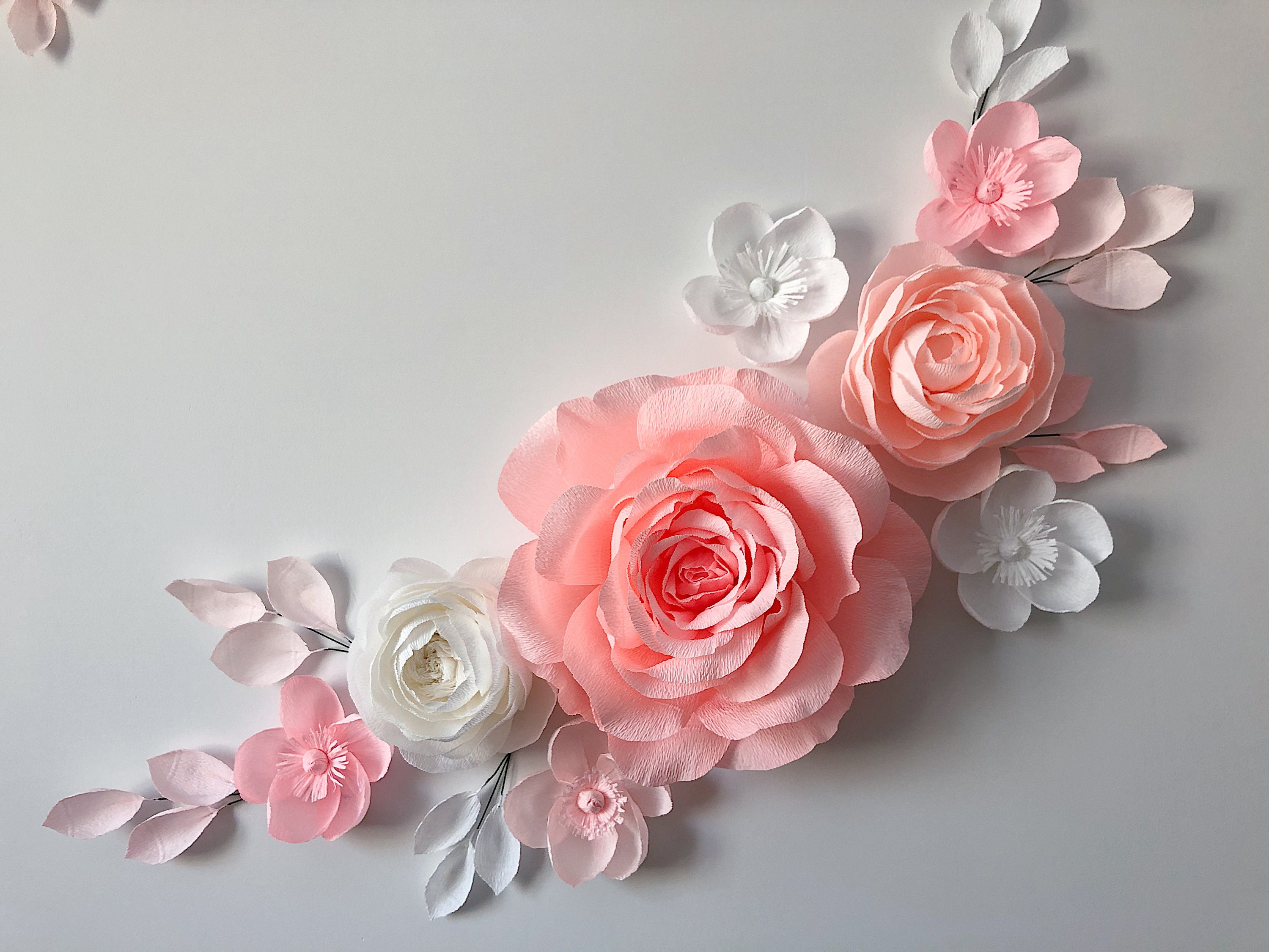 Paper Flower Wall Decor for Nursery Nursery Paper Flowers - Etsy UK
