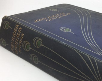 John Halifax Gentleman by Mrs Craik - Gresham Publishing - Talwin Morris Art Nouveau Peacock Binding early 1900 - Vintage Hardback Book