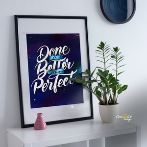 Handlettered artwork voor frames en Home decor, belettering en kalligrafie Collectibles, motiverende quote frame, geschenken-digitale download