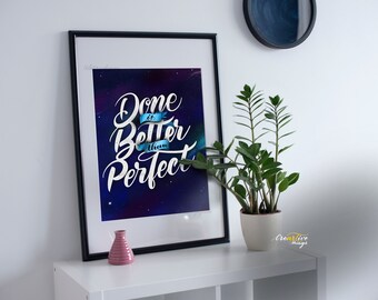 Handlettered artwork for frames and home decor, lettering and calligraphy collectibles, motivational quote frame, gifts - digital download