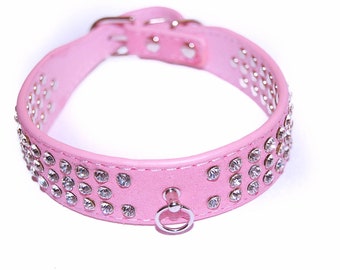 personalised diamante dog collars