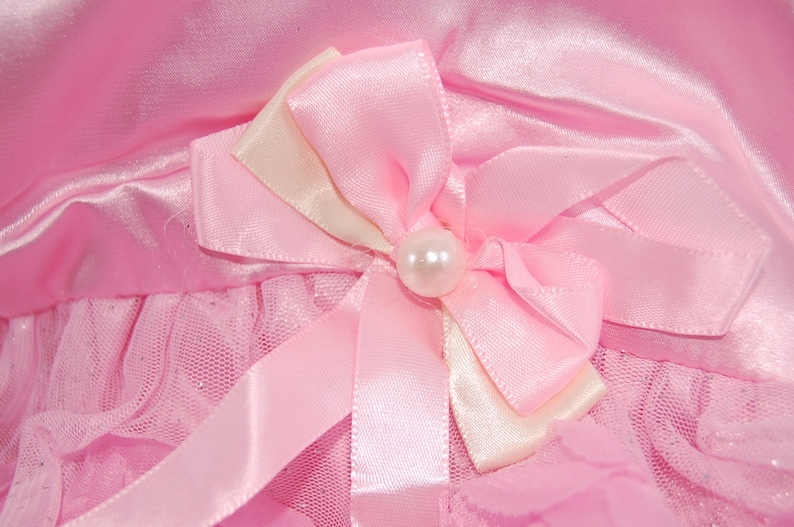 Pet Palace\u00ae Pearl Princess Dog Dress for spoiled princesses plus FREE LED Night Safety Dog bone Tag