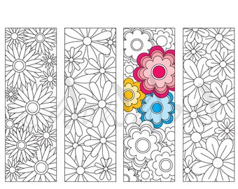 Coloring Bookmarks Printable Etsy