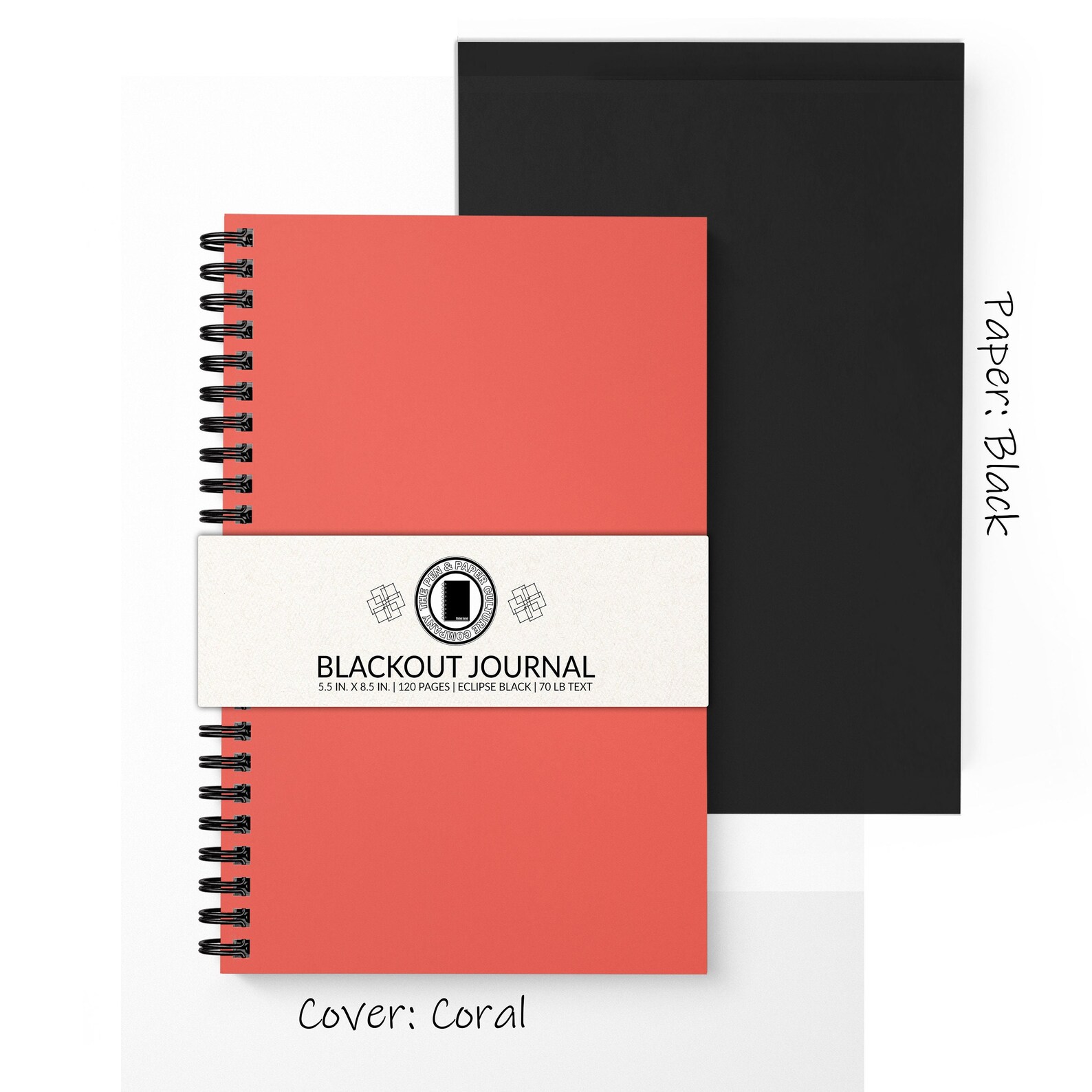 Blackout Journal Black Paper Journal Etsy