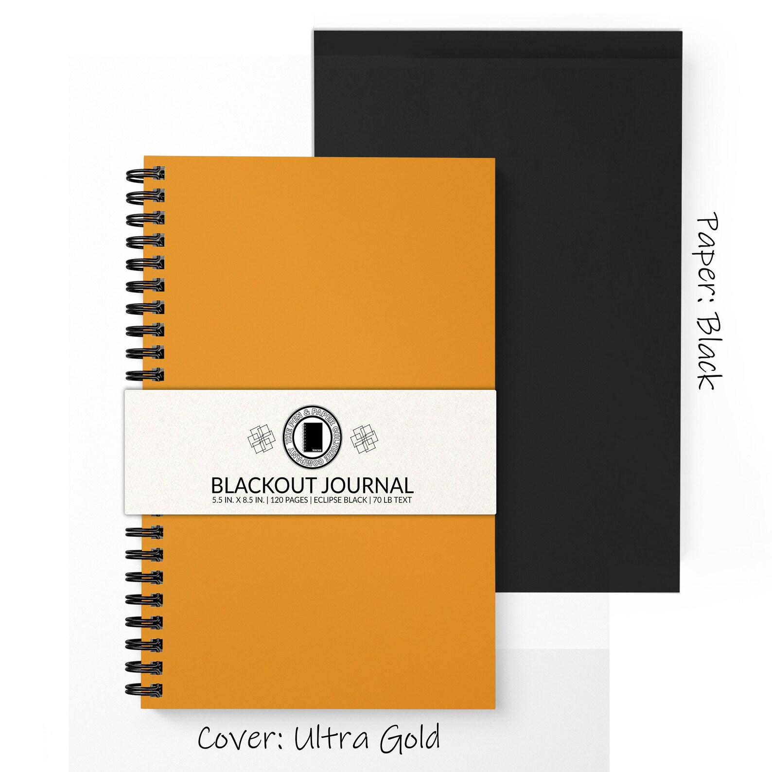 Blackout Journal Black Paper Journal Etsy