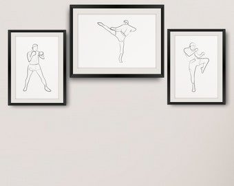 MMAアート、ムエタイ、柔術、ジムの壁アート、ジムの装飾、スポーツバー、空手、UFCの壁アート、UFCのポスター、ボクシングのポスター、男の隠れ家の壁アート、
