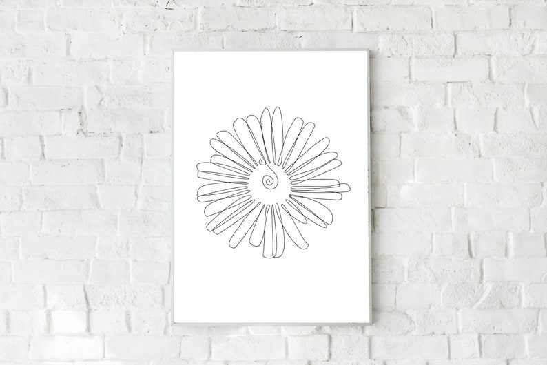 daisy minimalist drawing