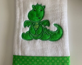 Baby dragon burp cloth