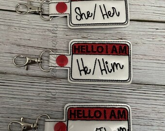Pronoun Keychains