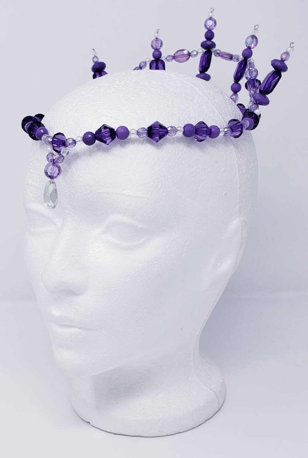 Beaded Ballet Tiara, Headpiece - Purple - Etsy display picture 1