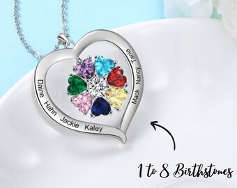 8 Birthstone Necklace - Etsy