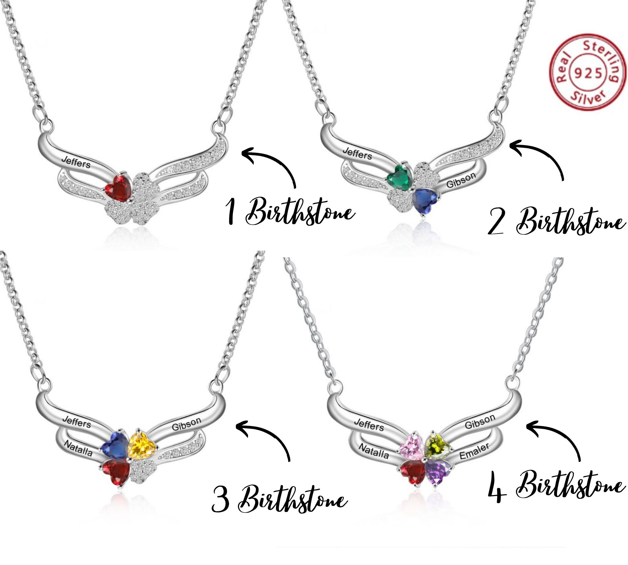 Personalized Clove Birthstone Necklace 
