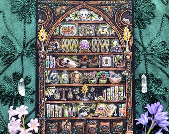 Apothecary Colour - A5 or A4 art print by Grace Moth