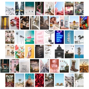 Wall Collage Kit Aesthetic Pictures, Bedroom Decor for Teen Girls, Wall Collage Kit, Collage Kit for Wall Aesthetic, Aesthetic Posters