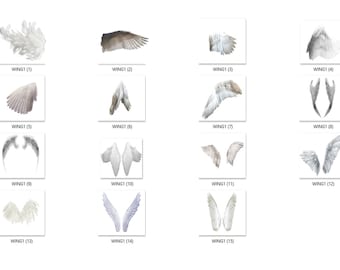Angel Wings Overlay for Photoshop, Instant Download, White Fairy Wings, Graphic Design, Digital Angel Wings , Clipart Clip Art PNG Graphics