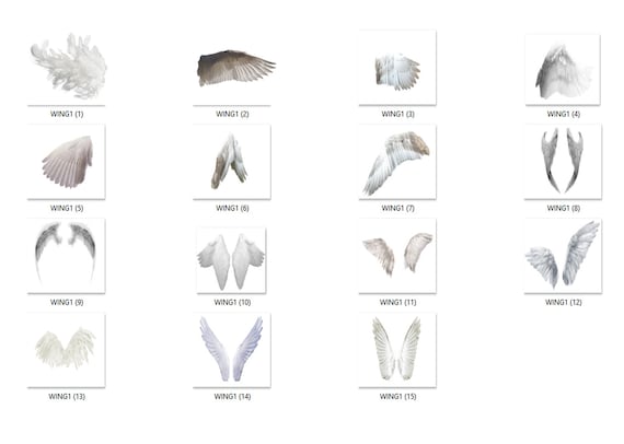 Angel Wings Overlay for Photoshop, Instant Download, White Fairy Wings, Graphic Design, Digital Angel Wings , Clipart Clip Art PNG Graphics