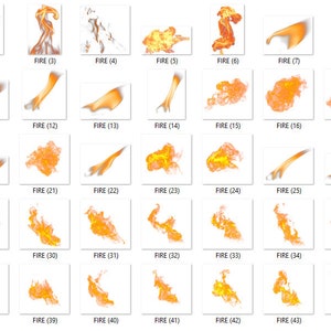 44 PNG Realistisch Vuur en Vonken Photoshop Overlays, Kampvuur, Flamers, Bonfire, Sparklers, Makkelijk te gebruiken, Instant Download