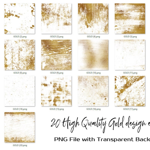 Gold Design Elements, Gold Foil Overlays , Metallic Clipart, Gold Overlays, Gold Splashes, Gold Splatters, Gold Texture, Instant Download