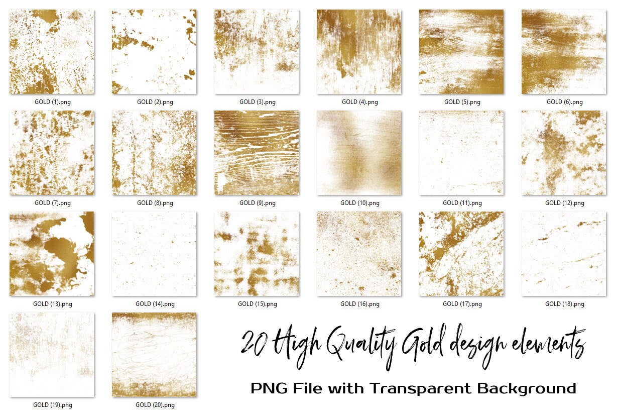 Gold Design Elements, Gold Foil Overlays , Metallic Clipart, Gold Overlays, Gold Splashes, Gold Splatters, Gold Texture, Instant Download