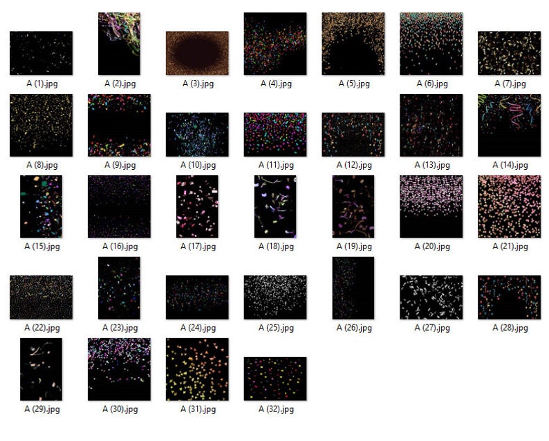 32 Confetti Overlays Overlays for Wedding Confetti Etsy