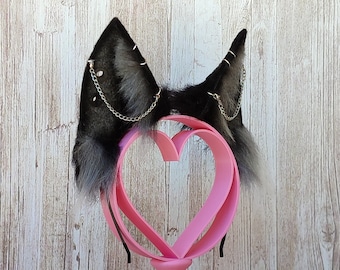 Tunnel/Plug Per Orecchio A Vite Taffstyle - Luna E Gatto Rockabilly Halloween