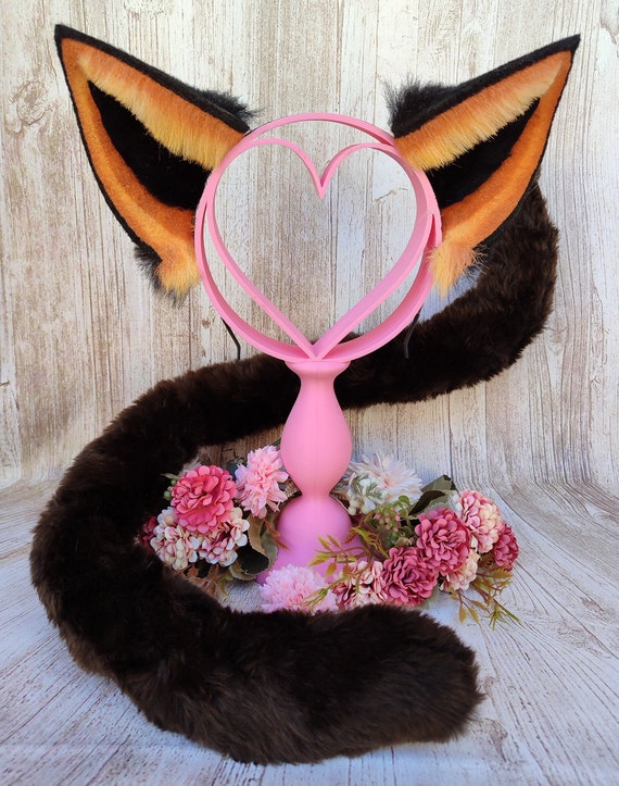 Catra Ears mask tail inspired on She Ra and The princess of the power for cosplay