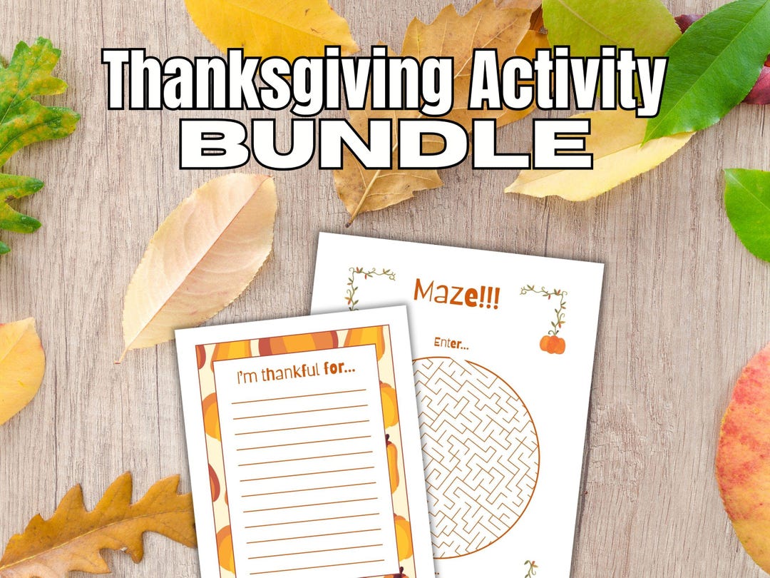 Thanksgiving Activity Printable Pack | Kids Fall Games & Coloring (PDF ...