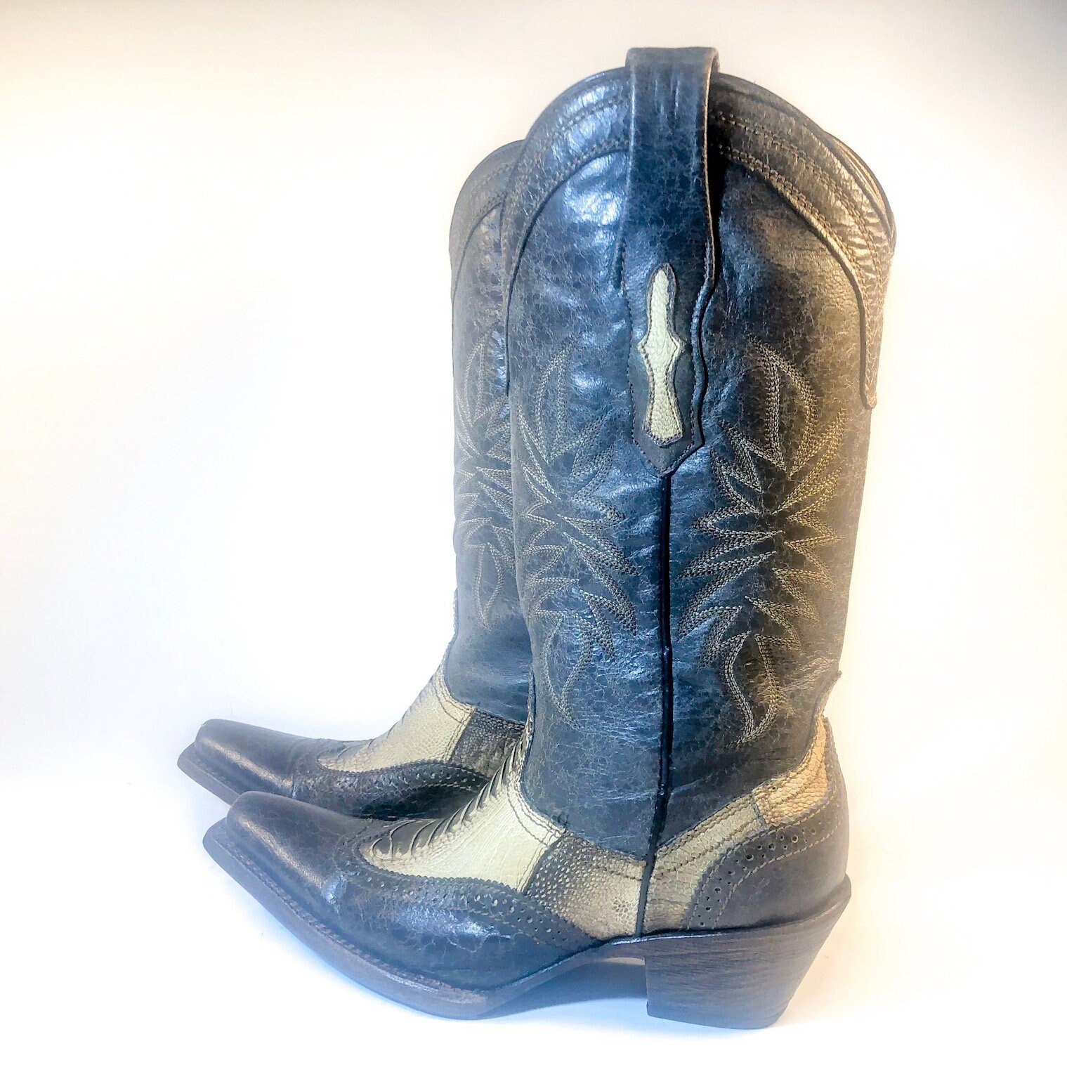 genuine ostrich boots