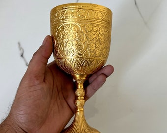Gold Brass Chalice Goblet,Altar Goblet Chalice Gold Communion