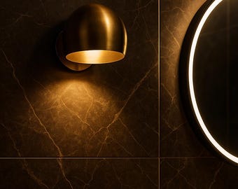 Handgefertigte Messing Wandleuchte: Mid-Century Modern Minimalistische Beleuchtung