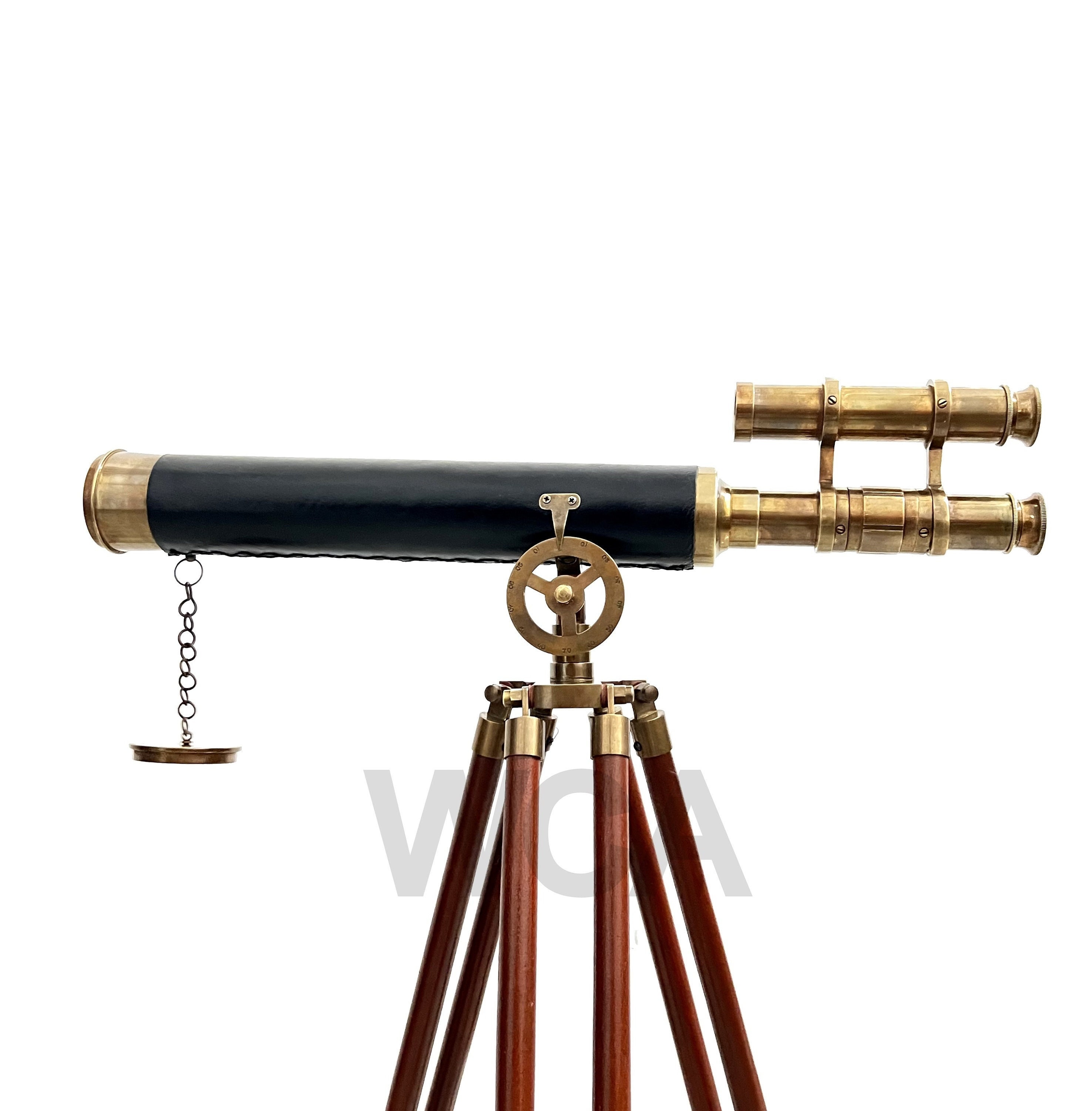 Antieke Koperen Spyglass Telescoop met Rozenhouten Doos - Antiek | Gereedschap en Instrumenten