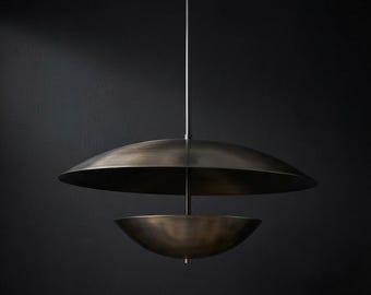 Brass Pendant Light | Modern Ceiling Lamp | Handmade Hanging Light | Luxury Contemporary Chandelier