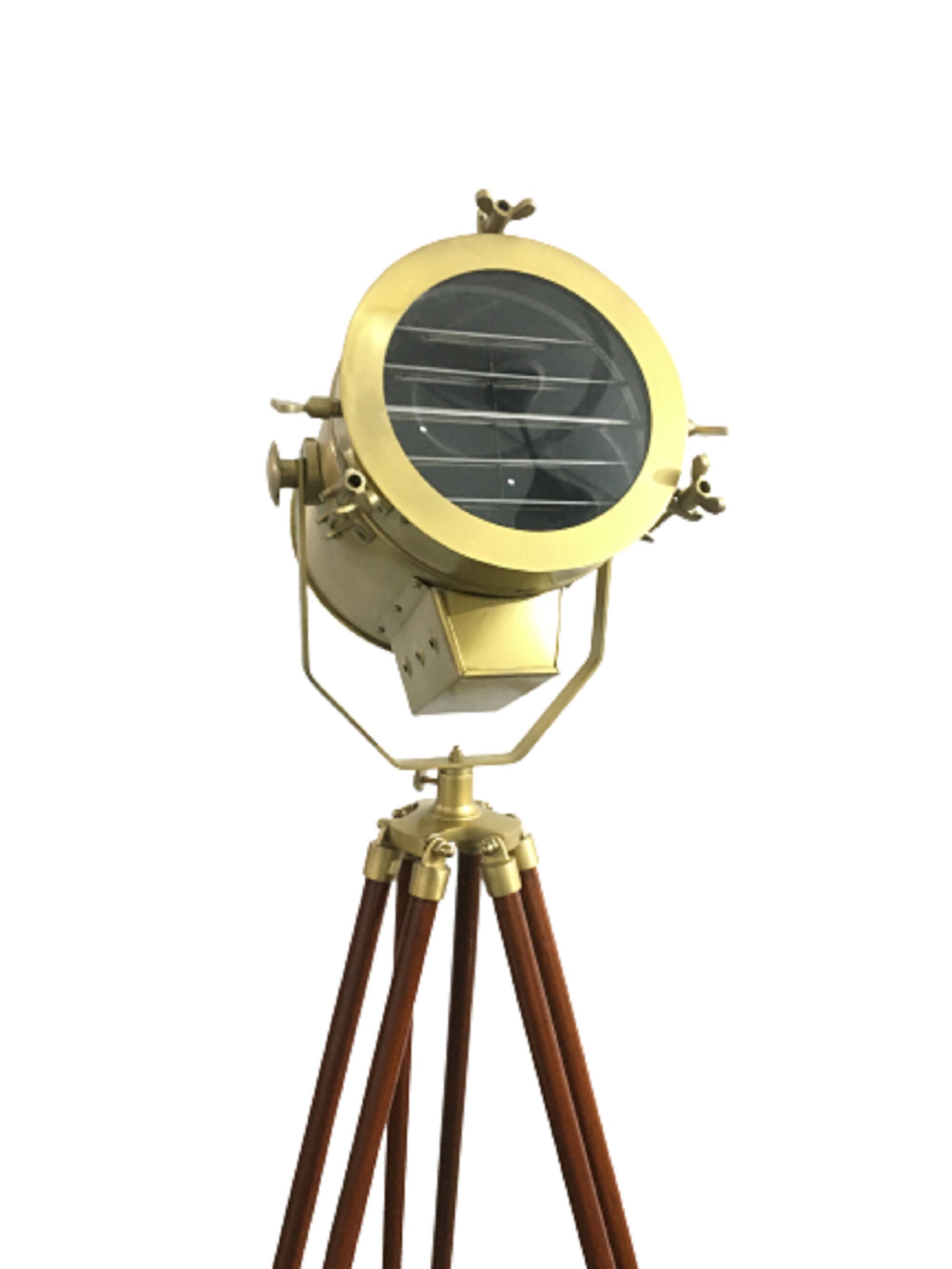 Marine Vintage Low Floor Lamp Antique Studio Model Searchlight with Tripod Marine Vintage Low Floor Lamp Antique Studio Model Searchlight with Tripod