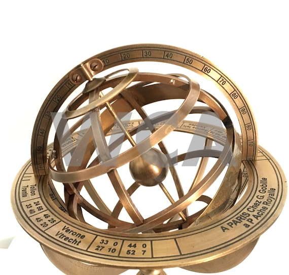 Nautical Decor Gift Solid Brass Nautical 5/" Vintage Arillary World Globe