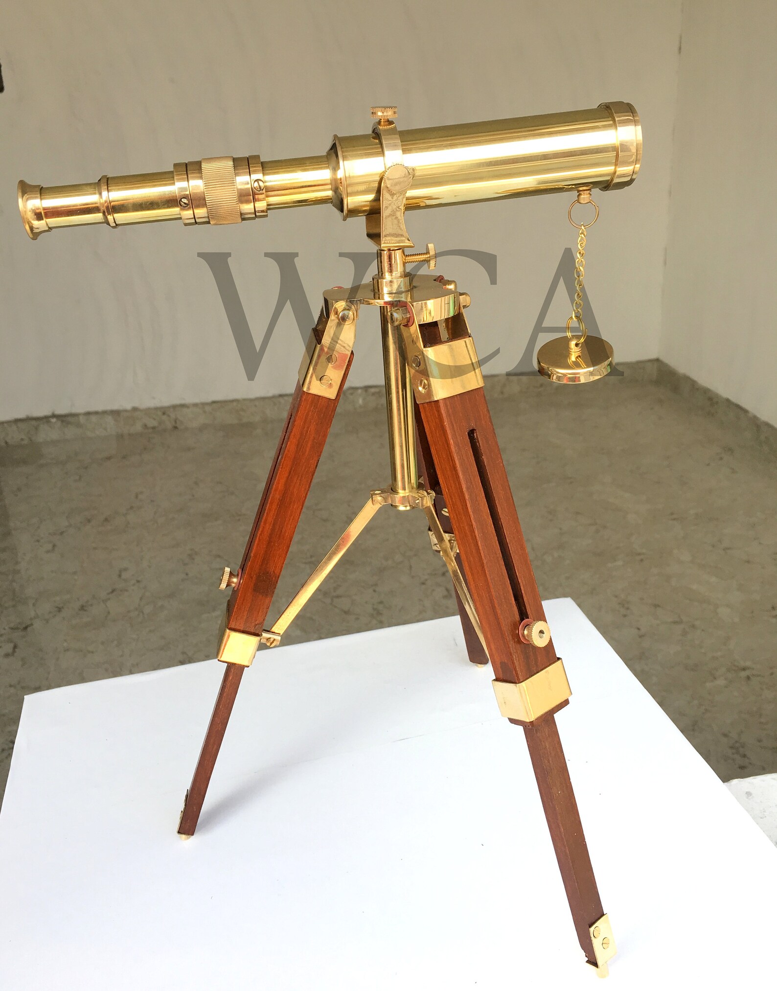 Vintage Brass Maritime Telescope With Stand Nautical Spy Glass Etsy