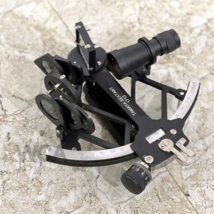 Handmade Tamaya Sextant: Black Powder Coated Aluminum Marine Navigation Tool